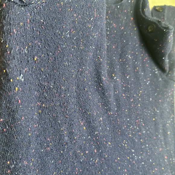 Talbots Women’s Size Medium Navy Kitty Tweed Open Neck Sweatert Dress Midi - Picture 12 of 13